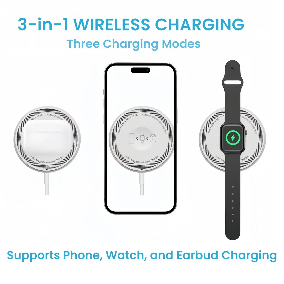 Fob’inc 6‑in‑1 Charging & Audio Kit — 5000mAh Magnetic Power Bank + Wireless Pad