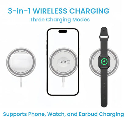 Fob’inc 6‑in‑1 Charging & Audio Kit — 5000mAh Magnetic Power Bank + Wireless Pad